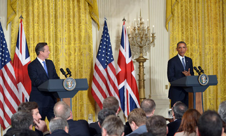 obama y cameron rueda de prensa En una rueda de prensa entre Obama y Cameron en la Casa Blanca